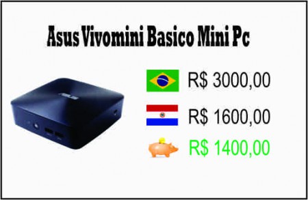 Vale a pena comprar no Paraguai? Asus Vivomini Basico Mini Pc